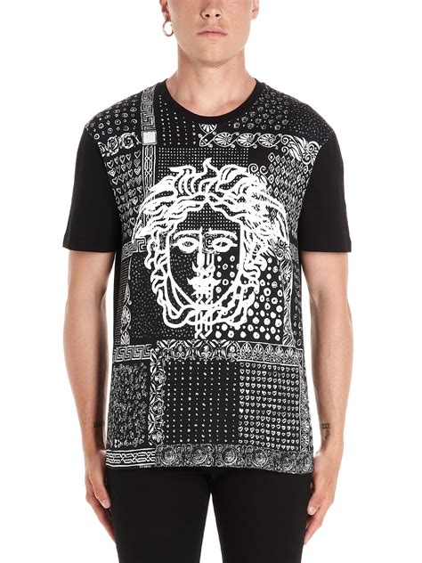 versace bandana t shirt|Versace collection scarf.